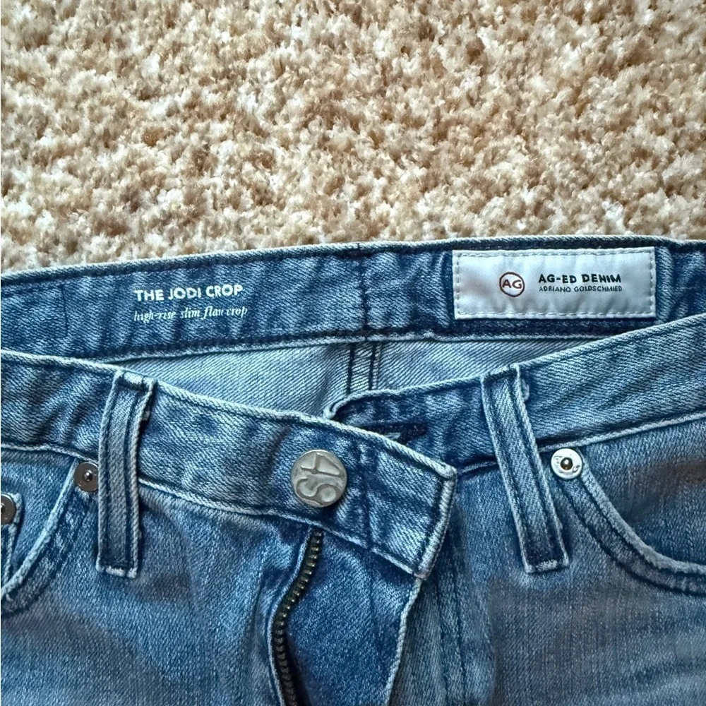 AG Adriano Goldschmied The Jodi Crop Blue Wash Size 27 - Picture 3 of 4